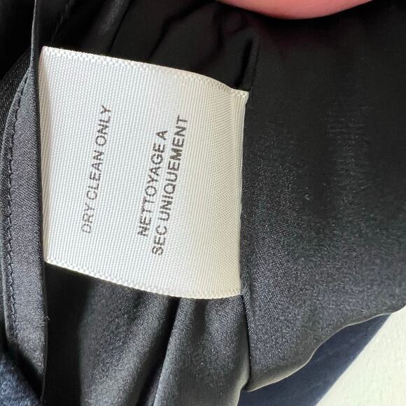 Joie Iveta Skirt Medium Black Pinstripe High Waist Flounce Hem Work Preppy Chic - Picture 10 of 10